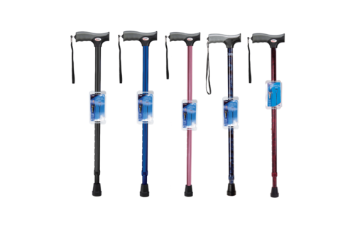 Soft grip folding cane