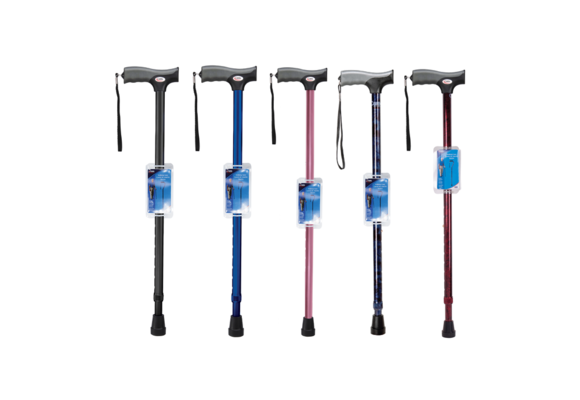 Soft grip folding cane