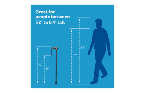 Soft grip folding cane