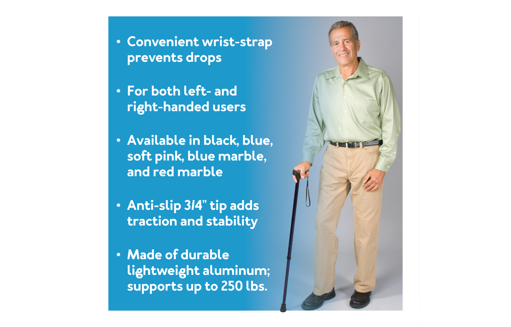 Soft grip folding cane