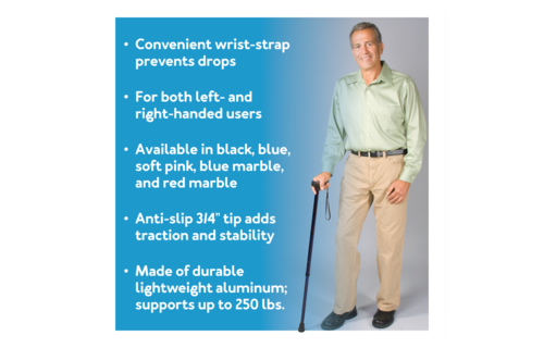 Soft grip folding cane