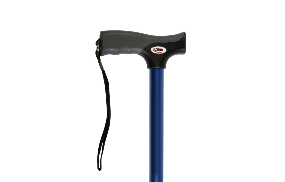 Soft grip folding cane