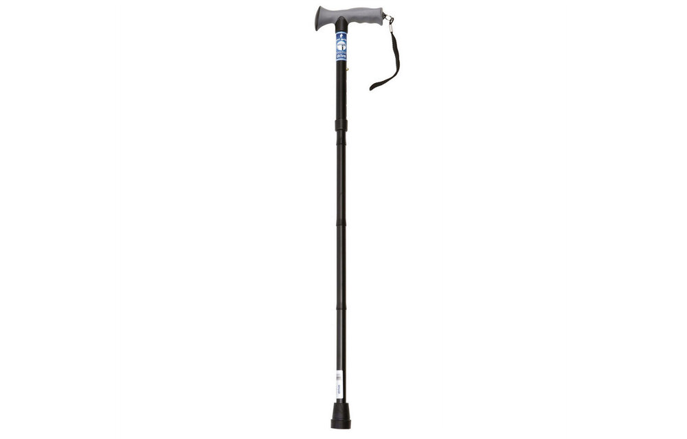 Cane, Folding, Gel Grip BLK