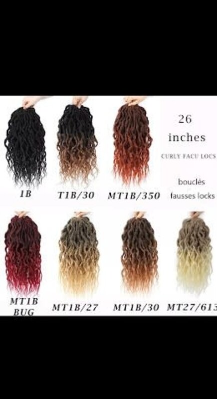 SOKU RBF-9692  26" #MT1B/27 FAUX LOCS CROCHET HAIR NEW GODDESS WAVY BRAIDING PRE LOOPED LOCS