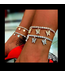 A.X. FASHION BUTTERFLY RHINESTONE ANKLET ROSE