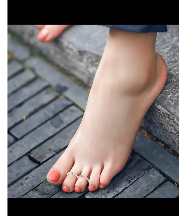 A.X. 4PCS SIMPLE ALLOY ADJUSTABLE TOE RING