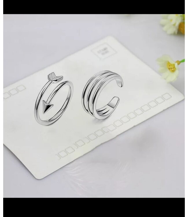 A.X. 4PCS SIMPLE ALLOY ADJUSTABLE TOE RING