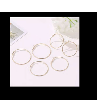 A.X SM/MED SILVER  COLOR HOOPS