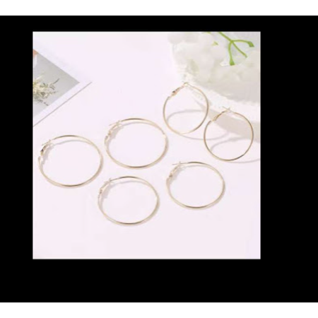 A.X SM/MED SILVER  COLOR HOOPS