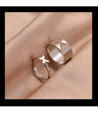 A.X SILVER COLOR FASHION BUTTERFLY