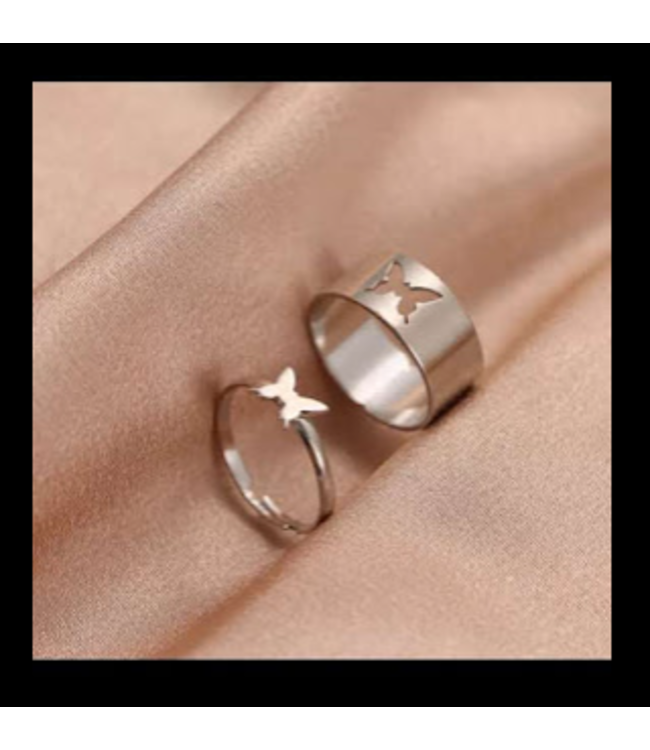 A.X SILVER COLOR FASHION BUTTERFLY
