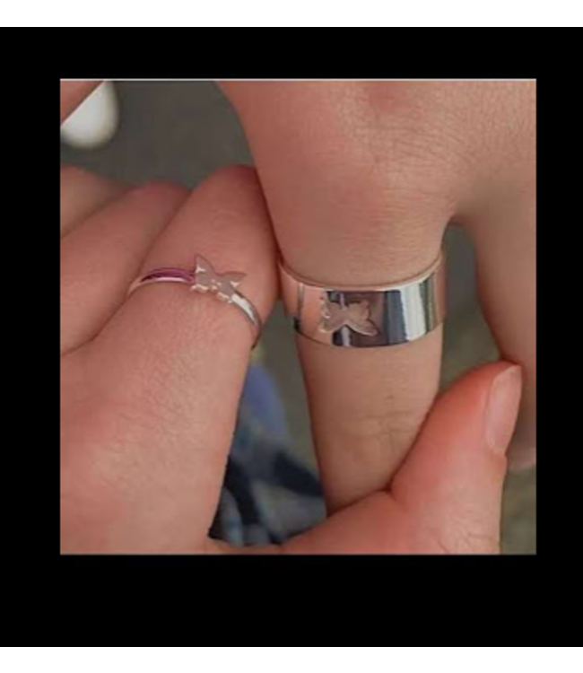 A.X SILVER COLOR FASHION BUTTERFLY