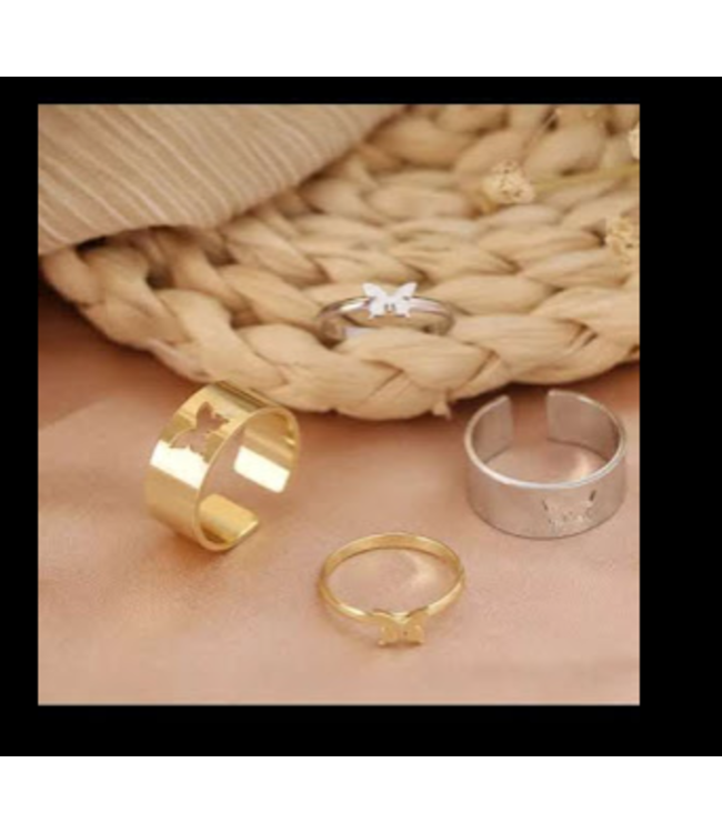 A.X SILVER COLOR FASHION BUTTERFLY