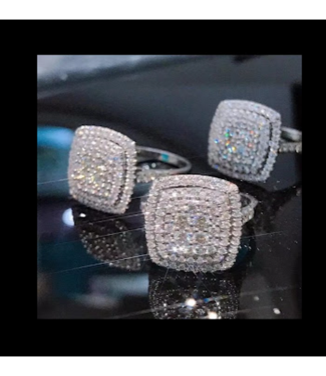 A.X BIG BLING ZIRCON RING SZ 7