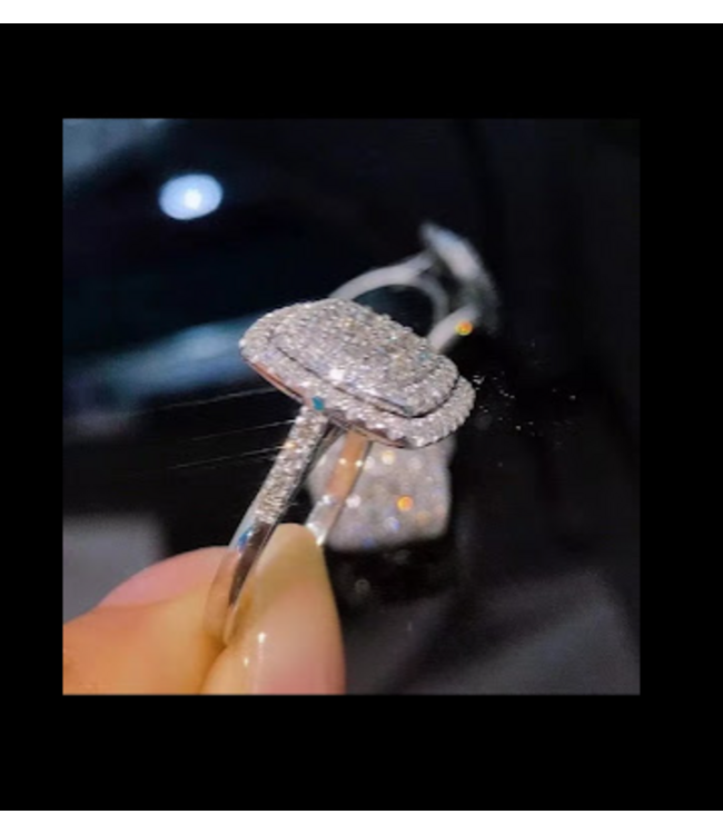 A.X BIG BLING ZIRCON RING SZ 7