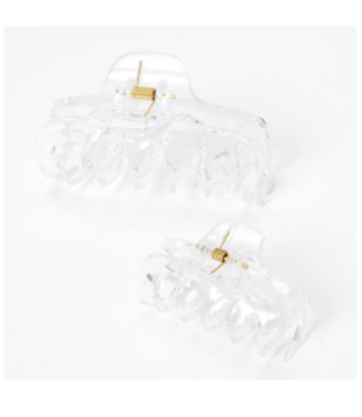 PLAIN COLOR JAW CLIP 5 1/2" CLEAR