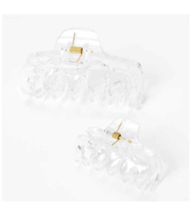 PLAIN COLOR JAW CLIP 5 1/2" CLEAR