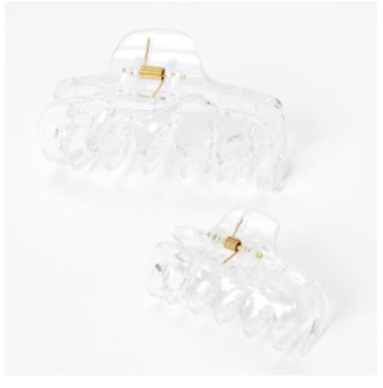 PLAIN COLOR JAW CLIP 5 1/2" CLEAR
