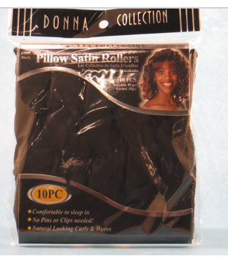 DONNA PILLOW SATIN ROLLERS 10PC