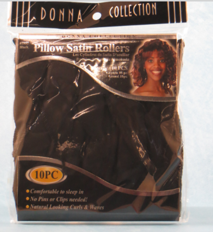 DONNA PILLOW SATIN ROLLERS 10PC