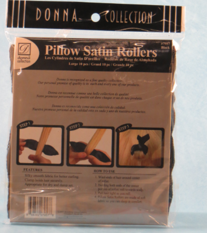 DONNA PILLOW SATIN ROLLERS 10PC