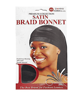 DONNA BRAID BONNET BLACK
