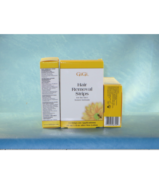 GIGI HAIR REMOV STRIP FACE 12PK