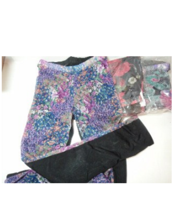 FULL LENGTH LEGGINGS - BLACK w/COLOR DESIGN - #RLG-