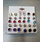 15PK MULTI COLOR STUD MED BALLS/GEMS EARINGS