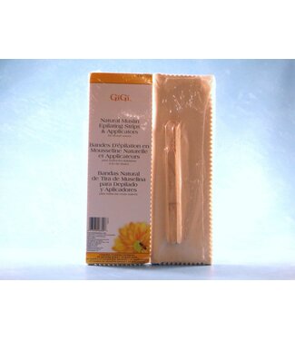 GIGI NAT MUSLIN STRIPS/SPATULA CMBO KT