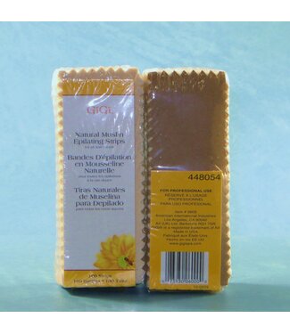 GIGI SML NAT MUSLIN STRIP 100PK