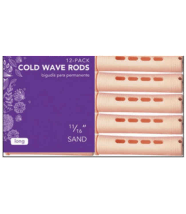 12/16" COLD WAVE RODS-LONG(PEACH) #ED708