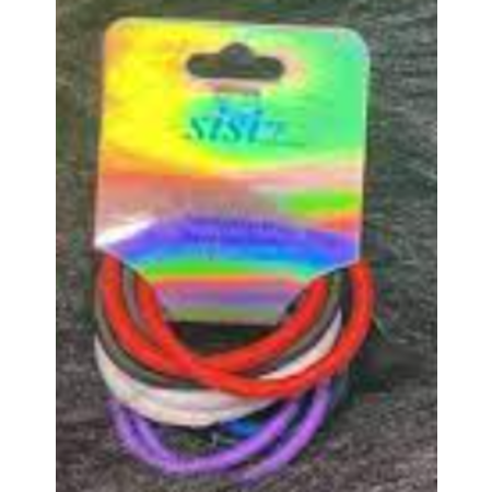 SISI SISI ASSORTED  AND SOLID BLACK COLORS ELASTIC BANDS
