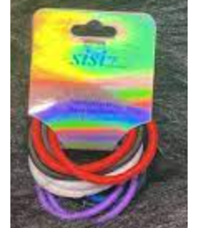 SISI SISI ASSORTED  AND SOLID BLACK COLORS ELASTIC BANDS
