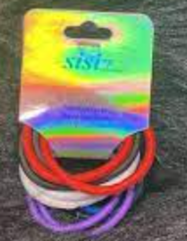 SISI SISI ASSORTED  AND SOLID BLACK COLORS ELASTIC BANDS