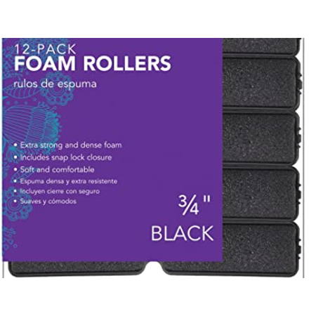 DARBEE HAIR TEX BLACK FOAM ROLLERS MEDIUM