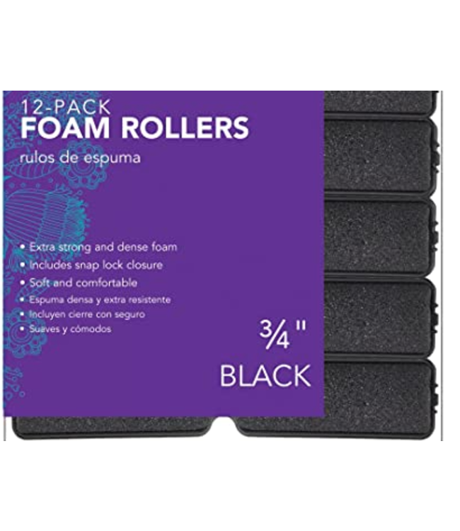 DARBEE HAIR TEX BLACK FOAM ROLLERS MEDIUM