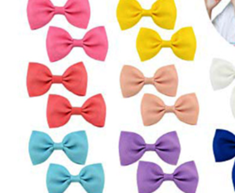 BABY DUCK CLIPS BOWS ASSORTED