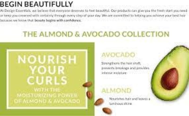 DESIGN ESSENTIALS DE ALMOND & AVACADO MOISTURIZING & DETANGLING CONDITIONER
