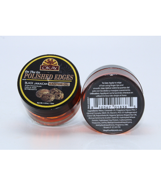 OKAY OKAY ON THE GO POLISHED EDGES BLACK JAMAICAN CASTOR OIL