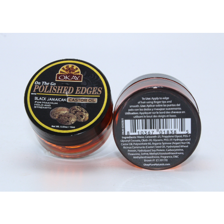 OKAY OKAY ON THE GO POLISHED EDGES BLACK JAMAICAN CASTOR OIL