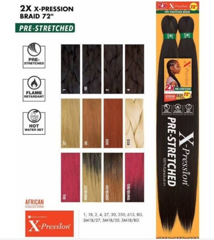 SENSATIONNEL 2X X-PRESSION PRE-STRETCHED BRAID 72"