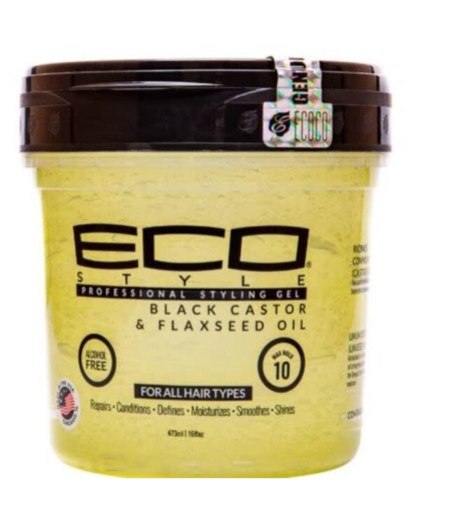 ECO ECO BLACK CASTOR & FLAXSEED OIL STYLING GEL 16OZ