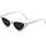 SAREBYS BEAUTY SUPPLY CAT EYE SUNGLASSES WHITECOLOR