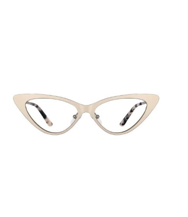 SAREBYS BEAUTY SUPPLY CAT EYE SUN GLASSES CREAM COLOR