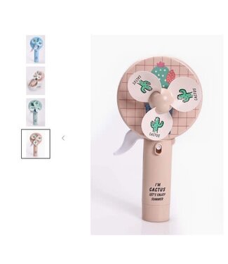 Amerikan Basics SUMMER FAN CACTUS FLAMINGOS MINI SPRAY FAN