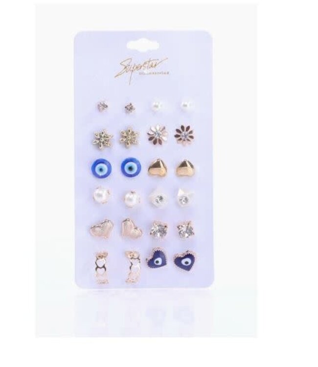 Amerikan Basics EVIL EYE MULTIPAIR EARRINGS SUPERSTAR COLLECTION