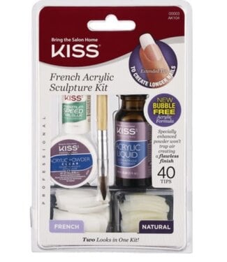 KISS KISS FRENCH ACRYLIC  SCULPTURE KIT 40 TIPS