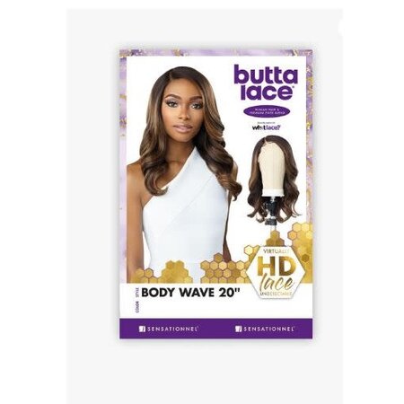 SENSATIONNEL BUTTA LACE WIG BODY WAVE 20" BALAYAGECHOCOLATE