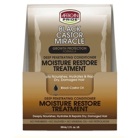 AFRICAN PRIDE BLACK CASTOR MIRACLE MOISTURE RESTORE TREATMENT